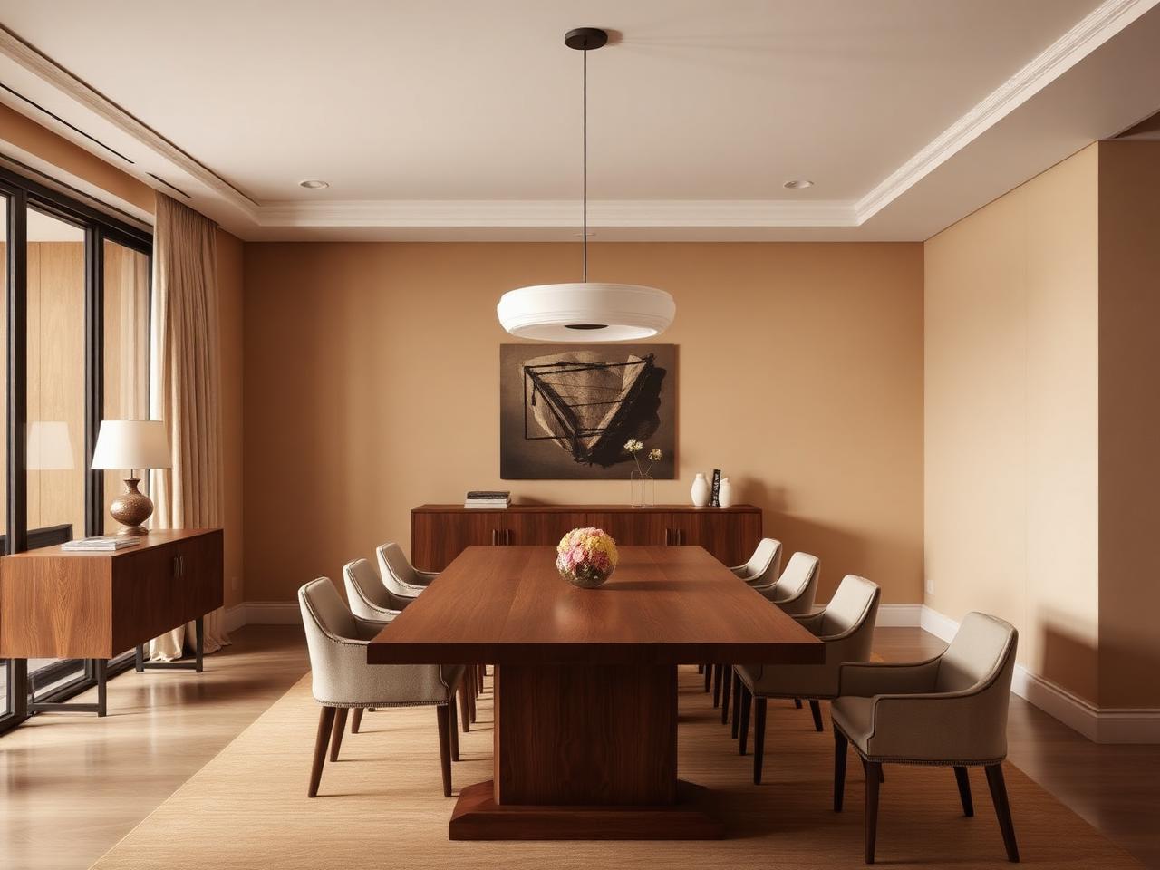 Sala de jantar com móveis de alto padrão em Montenegro RS